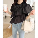 【mily bilet】大人の華やかな旬スタイル。パールボタンフリル使いサマーニ… | Classical Elf  | 詳細画像18 