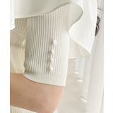 【mily bilet】大人の華やかな旬スタイル。パールボタンフリル使いサマーニ… | Classical Elf  | 詳細画像23 