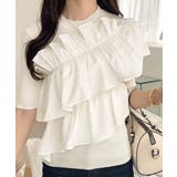 【mily bilet】大人の華やかな旬スタイル。パールボタンフリル使いサマーニ… | Classical Elf  | 詳細画像24 