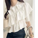 【mily bilet】大人の華やかな旬スタイル。パールボタンフリル使いサマーニ… | Classical Elf  | 詳細画像2 