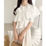 【mily bilet】大人の華やかな旬スタイル。パールボタンフリル使いサマーニ… | Classical Elf  | 詳細画像7 