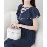 【mily bilet】今季上品に大活躍♪クロスデザイン楊柳使いフリル襟ワンピー… | Classical Elf  | 詳細画像13 