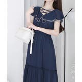 【mily bilet】今季上品に大活躍♪クロスデザイン楊柳使いフリル襟ワンピー… | Classical Elf  | 詳細画像16 