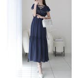 【mily bilet】今季上品に大活躍♪クロスデザイン楊柳使いフリル襟ワンピー… | Classical Elf  | 詳細画像22 