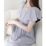 【mily bilet】今季上品に大活躍♪クロスデザイン楊柳使いフリル襟ワンピー… | Classical Elf  | 詳細画像23 