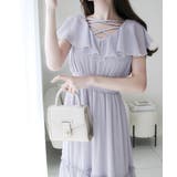 【mily bilet】今季上品に大活躍♪クロスデザイン楊柳使いフリル襟ワンピー… | Classical Elf  | 詳細画像24 