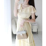 【mily bilet】今季上品に大活躍♪クロスデザイン楊柳使いフリル襟ワンピー… | Classical Elf  | 詳細画像3 