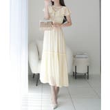 【mily bilet】今季上品に大活躍♪クロスデザイン楊柳使いフリル襟ワンピー… | Classical Elf  | 詳細画像4 