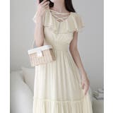 【mily bilet】今季上品に大活躍♪クロスデザイン楊柳使いフリル襟ワンピー… | Classical Elf  | 詳細画像5 