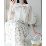 アイボリー | 【mily bilet】透け感コーデ でつくる、映えガーリー。前後2WAY花柄シ… | Classical Elf 