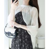 ブラック | 【mily bilet】透け感コーデ でつくる、映えガーリー。前後2WAY花柄シ… | Classical Elf 