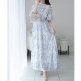 【mily bilet】爽やかで優雅な大人フェミニン。肩開きリボン２WAY花柄バ… | Classical Elf  | 詳細画像1 