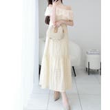 【mily bilet】甘さと気品を一枚に。ビッグオーガンジーケープ付きオフショ… | Classical Elf  | 詳細画像3 