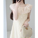 【mily bilet】甘さと気品を一枚に。ビッグオーガンジーケープ付きオフショ… | Classical Elf  | 詳細画像4 