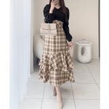 Classical Elf （クラシカルエルフ） | 【mily bilet】愛され要素がぎゅっと盛り♪シャツ襟チェックアシメフリルドッキングロングワンピース（長袖）