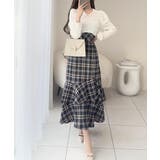 愛され要素がぎゅっと盛り♪シャツ襟チェックアシメフリルドッキングロングワンピース… | Classical Elf  | 詳細画像9 