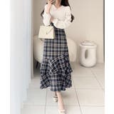 愛され要素がぎゅっと盛り♪シャツ襟チェックアシメフリルドッキングロングワンピース… | Classical Elf  | 詳細画像10 