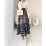 愛され要素がぎゅっと盛り♪シャツ襟チェックアシメフリルドッキングロングワンピース… | Classical Elf  | 詳細画像14 