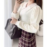 愛され要素がぎゅっと盛り♪シャツ襟チェックアシメフリルドッキングロングワンピース… | Classical Elf  | 詳細画像17 