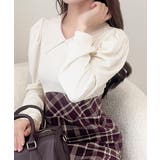 愛され要素がぎゅっと盛り♪シャツ襟チェックアシメフリルドッキングロングワンピース… | Classical Elf  | 詳細画像22 