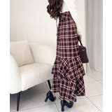 愛され要素がぎゅっと盛り♪シャツ襟チェックアシメフリルドッキングロングワンピース… | Classical Elf  | 詳細画像23 