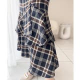 愛され要素がぎゅっと盛り♪シャツ襟チェックアシメフリルドッキングロングワンピース… | Classical Elf  | 詳細画像26 