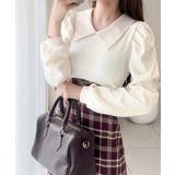 バーガンディー | 愛され要素がぎゅっと盛り♪シャツ襟チェックアシメフリルドッキングロングワンピース… | Classical Elf 