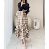 愛され要素がぎゅっと盛り♪シャツ襟チェックアシメフリルドッキングロングワンピース… | Classical Elf  | 詳細画像2 