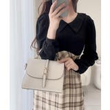 愛され要素がぎゅっと盛り♪シャツ襟チェックアシメフリルドッキングロングワンピース… | Classical Elf  | 詳細画像4 