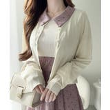 清楚見えする切り替え配色フレア袖ドッキングワンピース | Classical Elf | 詳細画像22