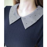 清楚見えする切り替え配色フレア袖ドッキングワンピース | Classical Elf | 詳細画像27