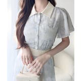 ブルー | 【mily bilet】夏を涼む相棒ワンピ♪水彩フラワーが上品。シアーフローラル… | Classical Elf 