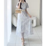 【mily bilet】夏を涼む相棒ワンピ♪水彩フラワーが上品。シアーフローラル… | Classical Elf  | 詳細画像1 