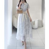 【mily bilet】夏を涼む相棒ワンピ♪水彩フラワーが上品。シアーフローラル… | Classical Elf  | 詳細画像4 