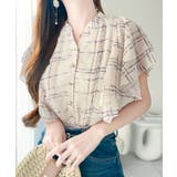【mily bilet】大人のスパイスをこの1枚で。チェック柄フリルシアーブラウ… | Classical Elf | 詳細画像4