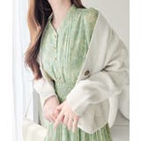 【mily bilet】水彩調の花柄が目を惹く、大人の袖フリルプリーツワンピース… | Classical Elf | 詳細画像11