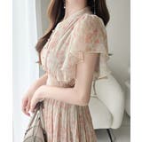 【mily bilet】水彩調の花柄が目を惹く、大人の袖フリルプリーツワンピース… | Classical Elf | 詳細画像25