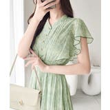 【mily bilet】水彩調の花柄が目を惹く、大人の袖フリルプリーツワンピース… | Classical Elf | 詳細画像3