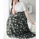 ブラック | 【mily bilet】“似合うね”がもらえる、愛されシルエット。無地シャツ×花… | Classical Elf 