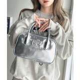 シルバー | ヘビロテしたい主役級バッグ。エナメルライクエコレザーエンブレムミニボストンバッグ… | Classical Elf 