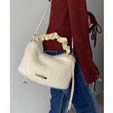 アイボリー | ふんわり華やぎのアイテム。ロゴプレート使いボリュームファーバッグ | Classical Elf 