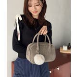 甘い見た目で実力派♪エンボスロゴスウェードライクミニボストンバッグ | Classical Elf | 詳細画像7