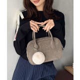 甘い見た目で実力派♪エンボスロゴスウェードライクミニボストンバッグ | Classical Elf | 詳細画像1