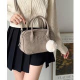 甘い見た目で実力派♪エンボスロゴスウェードライクミニボストンバッグ | Classical Elf | 詳細画像3