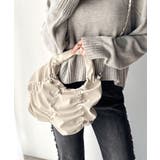 2way仕様で、コーデ自在。スウェード風ギャザーデザインハンドバッグ | Classical Elf | 詳細画像8