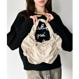 2way仕様で、コーデ自在。スウェード風ギャザーデザインハンドバッグ | Classical Elf | 詳細画像1