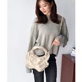 2way仕様で、コーデ自在。スウェード風ギャザーデザインハンドバッグ | Classical Elf | 詳細画像7