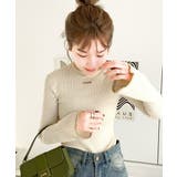 【mily bilet】きらめきと上品さ溢れる。ラメ入りリブプチハイ袖フレアニッ… | Classical Elf  | 詳細画像6 