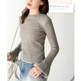 【mily bilet】きらめきと上品さ溢れる。ラメ入りリブプチハイ袖フレアニッ… | Classical Elf  | 詳細画像16 