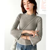 【mily bilet】きらめきと上品さ溢れる。ラメ入りリブプチハイ袖フレアニッ… | Classical Elf  | 詳細画像18 